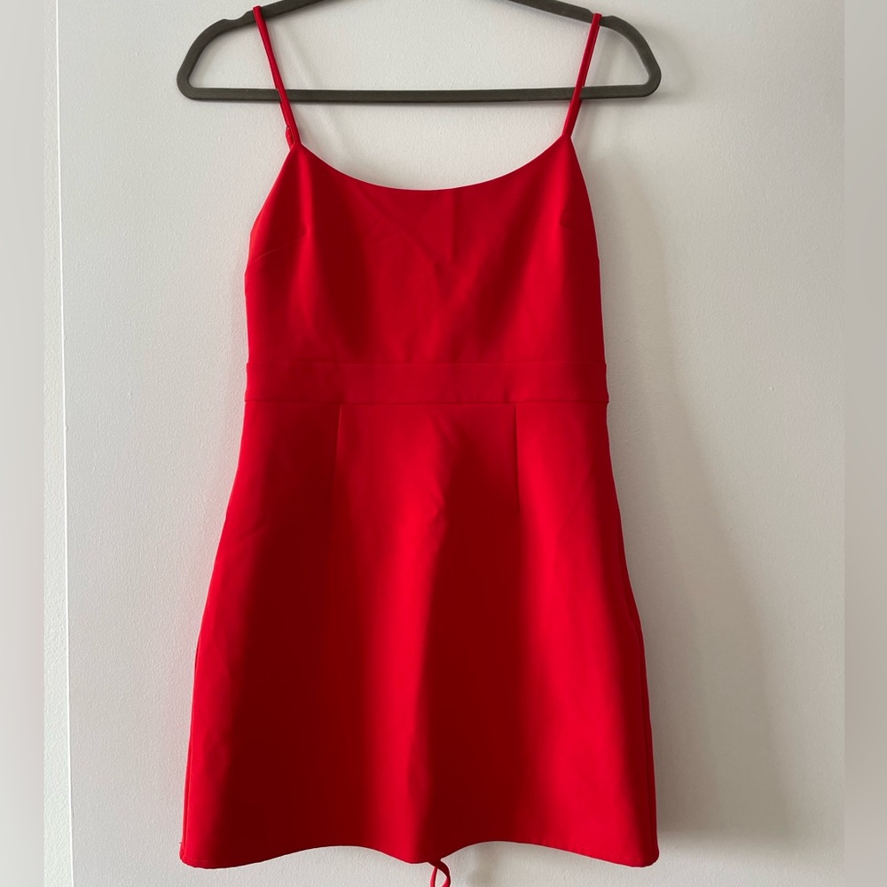 NBD Lace-Up Mini Dress